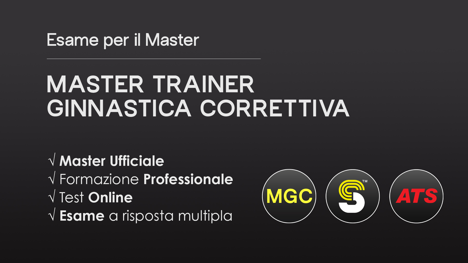 Master Trainer Ginnastica Correttiva