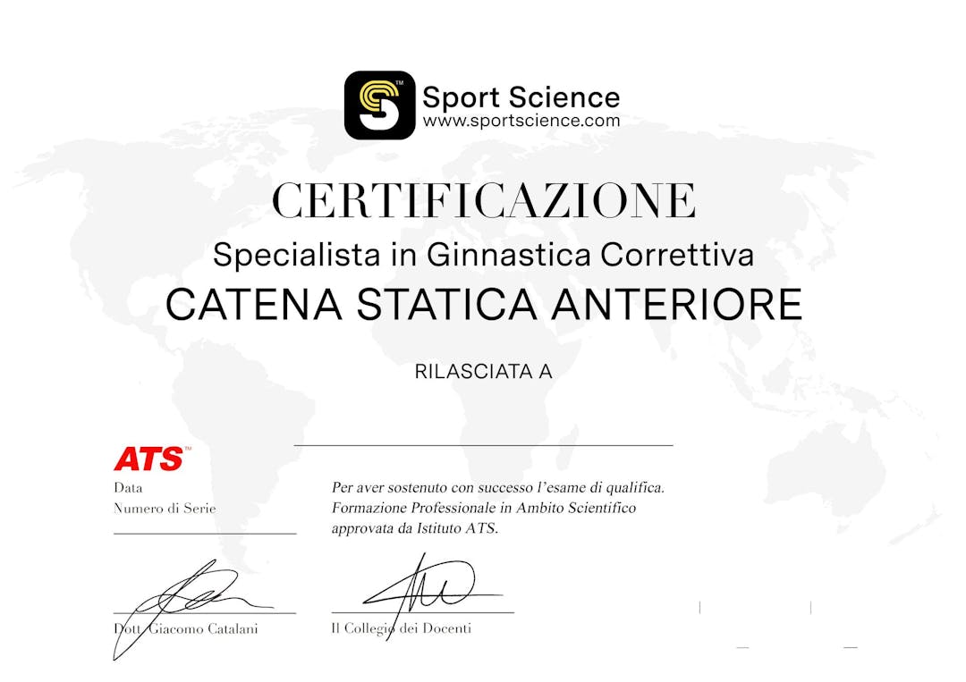 Specialista in Ginnastica Correttiva - Catena Statica Anteriore